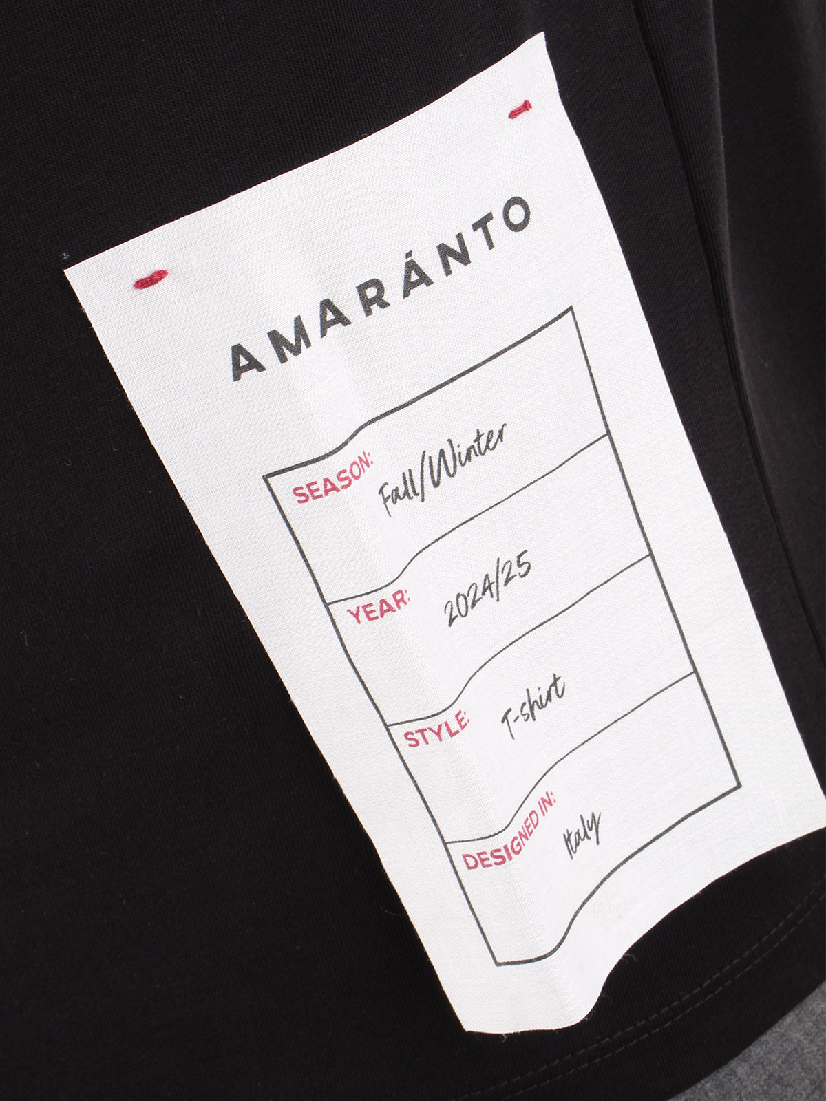 Amaranto T-SHIRT Nero