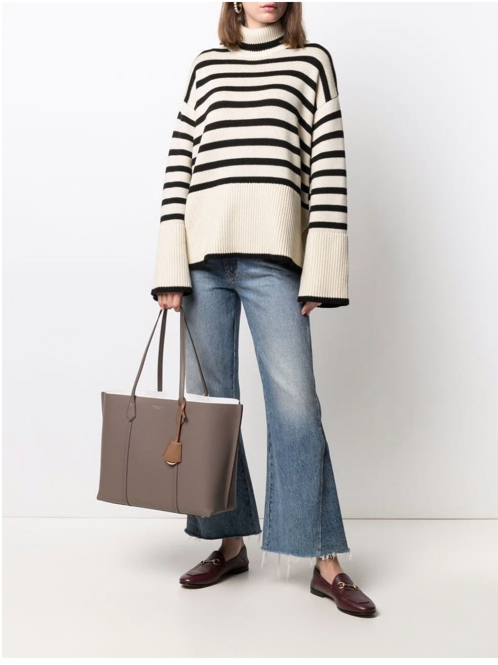 Tory Burch BORSE SHOPPING Marrone