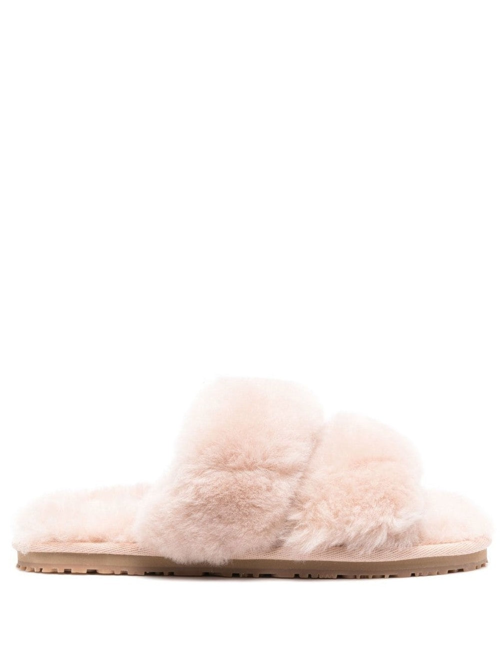 2 stripes sheepskin fur slippers