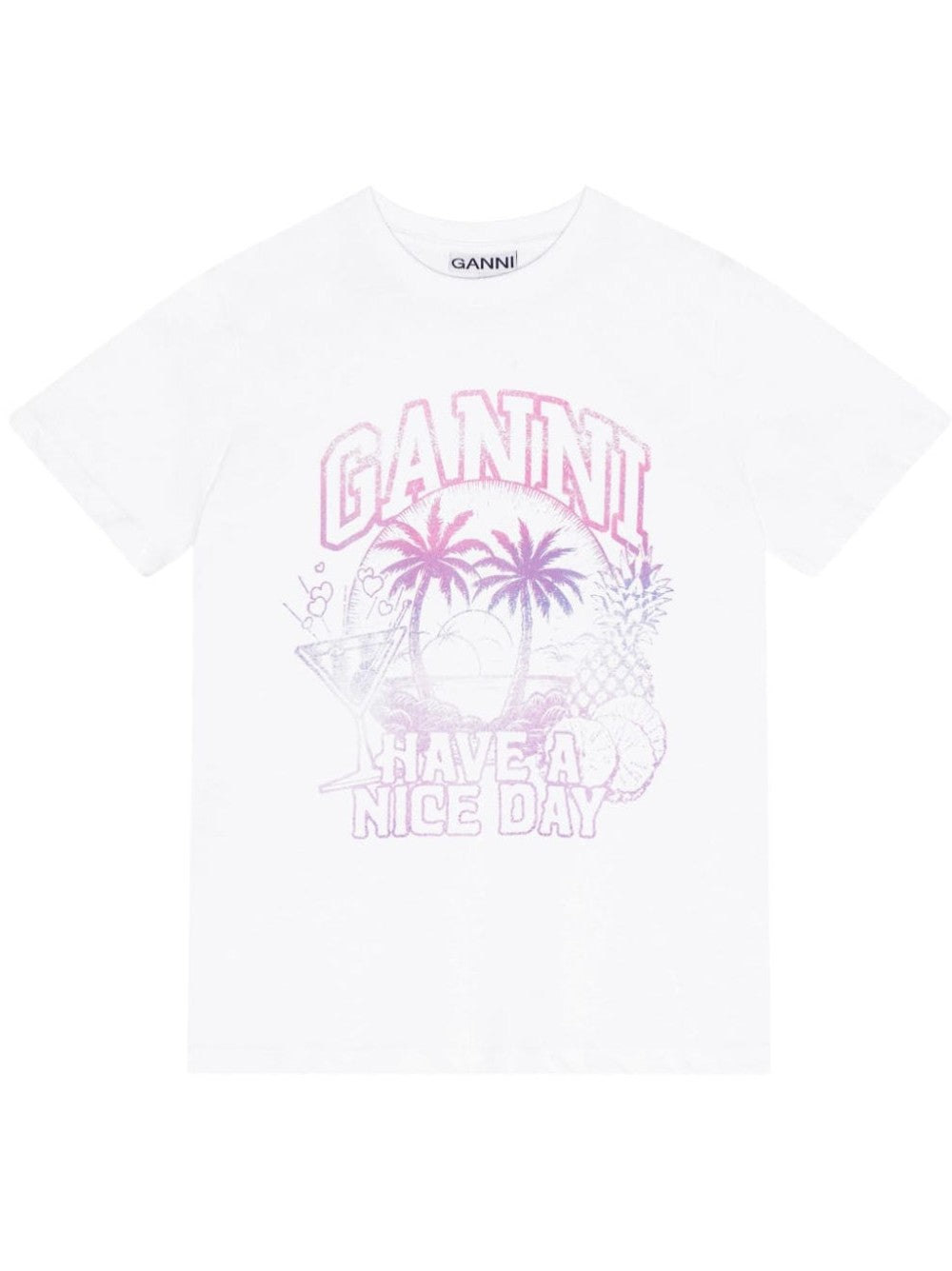 Ganni T-SHIRT Bianco